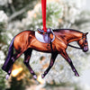 Classy Equine - Bay English Pleasure Quarter Horse Ornament hanging.