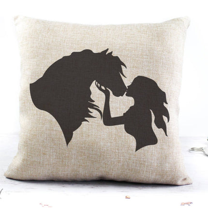 Classy Equine - Horse Kisses Pillow Cover - Horse Girl