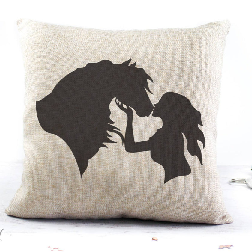 Classy Equine - Horse Kisses Pillow Cover - Horse Girl