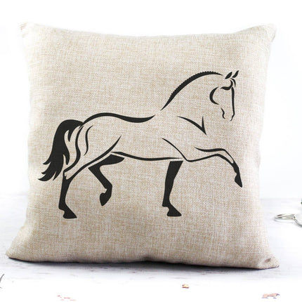 Classy Equine - Modern Dressage Horse Throw Pillow Cover