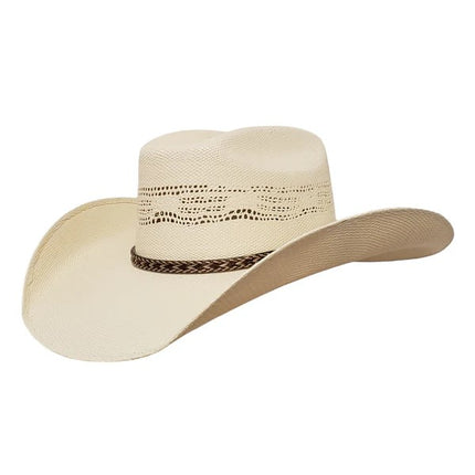 Cody - Straw Bangora (Bronco Series) Cowboy Hat top