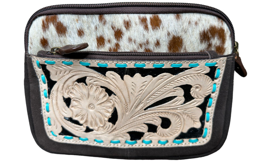 HorseHairz Equestrian Cowhide Cross Body or Hip bag
