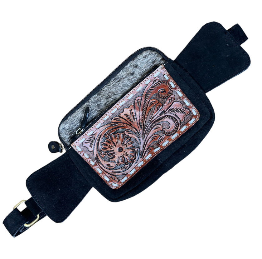 HorseHairz Equestrian Cowhide Cross Body or Hip bag