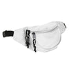 DALIX Fanny Pack with 3 Pockets - Traveling Concealment Pouch 13 White Front view