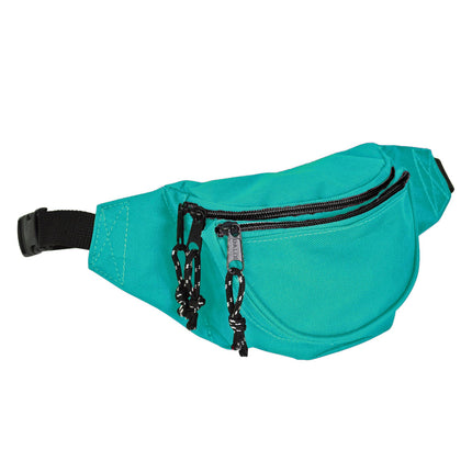 DALIX Fanny Pack with 3 Pockets - Traveling Concealment Pouch 1 Aqua Front view
