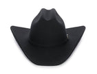 Denton Black Low Cattleman Cowboy Hat front view