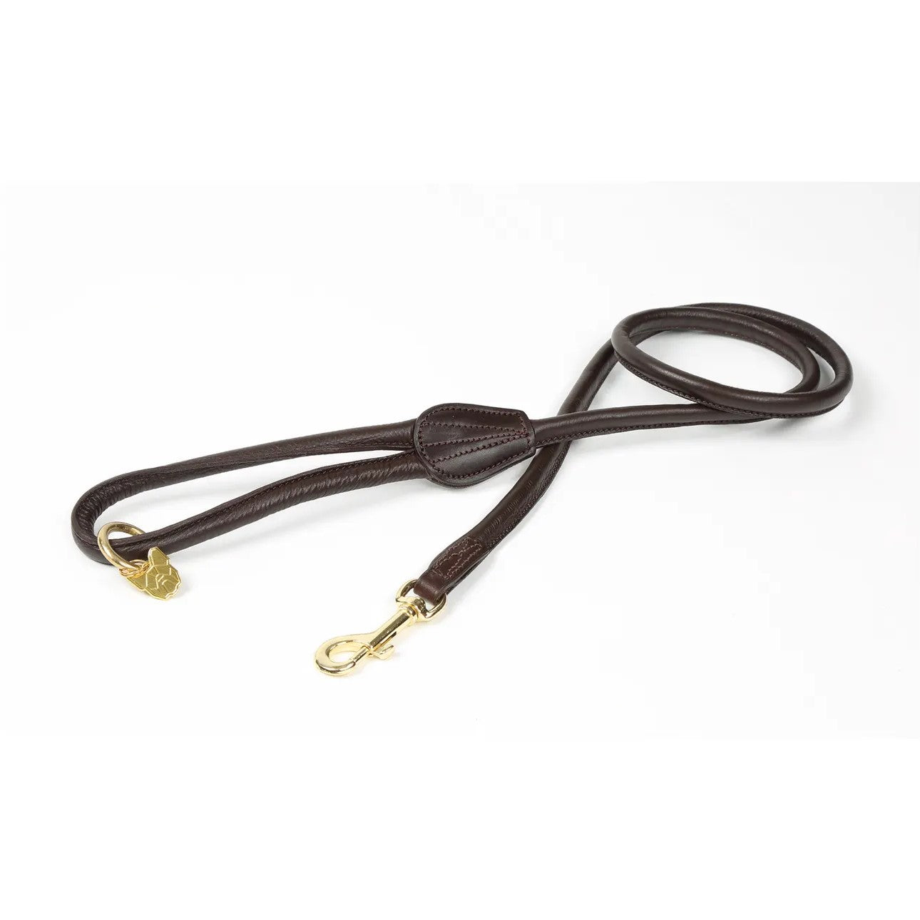 Shires Digby & Fox Rolled Leather Dog Lead Brown