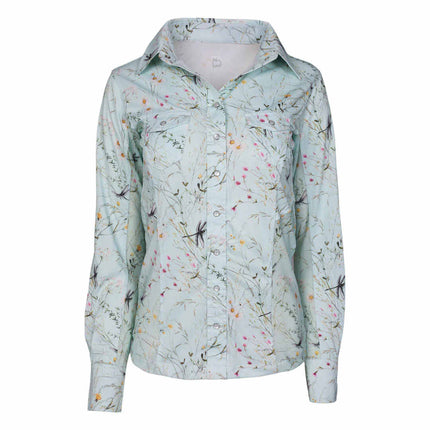Dragonfly Meadow Western Riding Top front view open collar