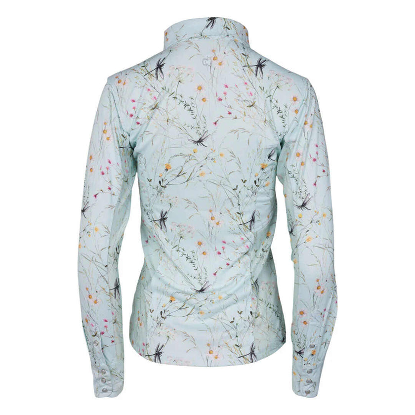Dragonfly Meadow Western Riding Top showing back view