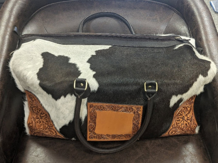 HorseHairz Equestrian Cowhide Duffle