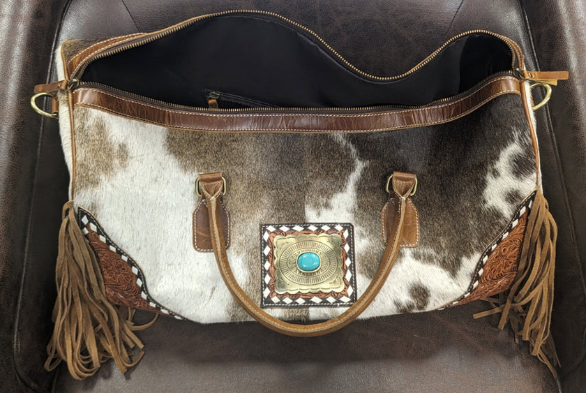 HorseHairz Equestrian Cowhide Duffle