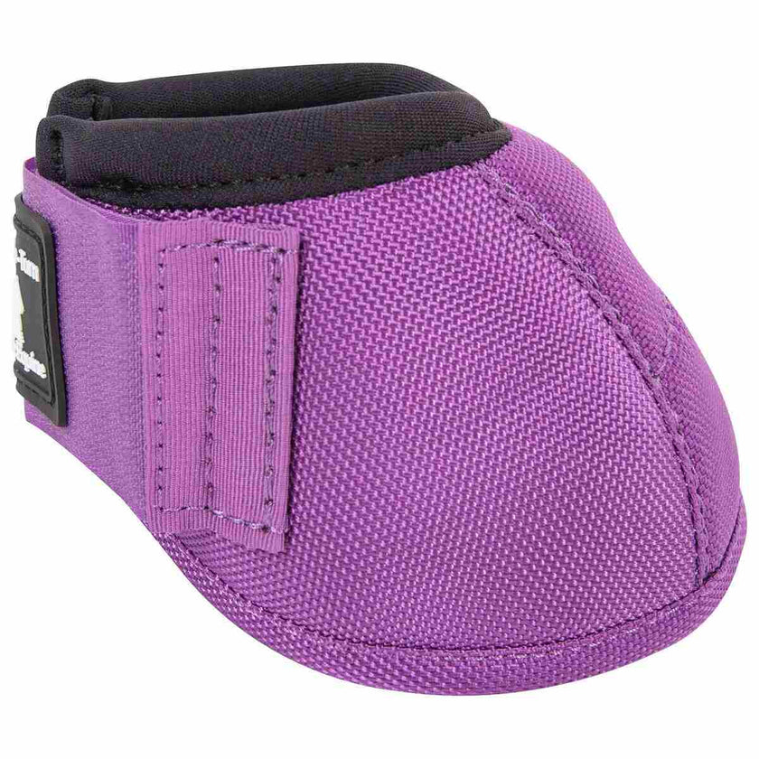 DyNo Turn Bell Boots in purple showing velcro attachment