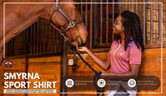 Equine Couture™ Women Daisy Printed Smyrna Sport Shirt