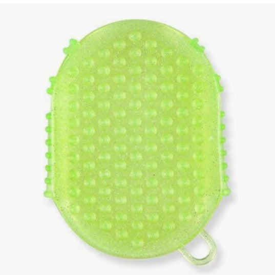 EcoPure Jelly Glitter Scrubber in lime