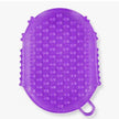 EcoPure Jelly Glitter Scrubber in purple front side 