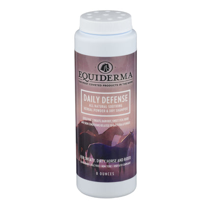 Equiderma Daily Defence dry shampoo when there is no time or water for horse and rider