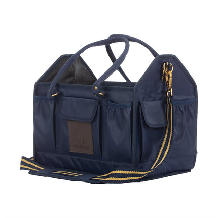 Equinavia Darby Large Collapsible Grooming Tote Navy with Gold accents