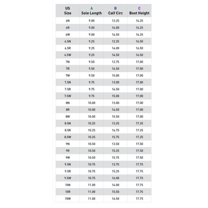 Equinavia Karolina Womens Leather Field Boots size chart