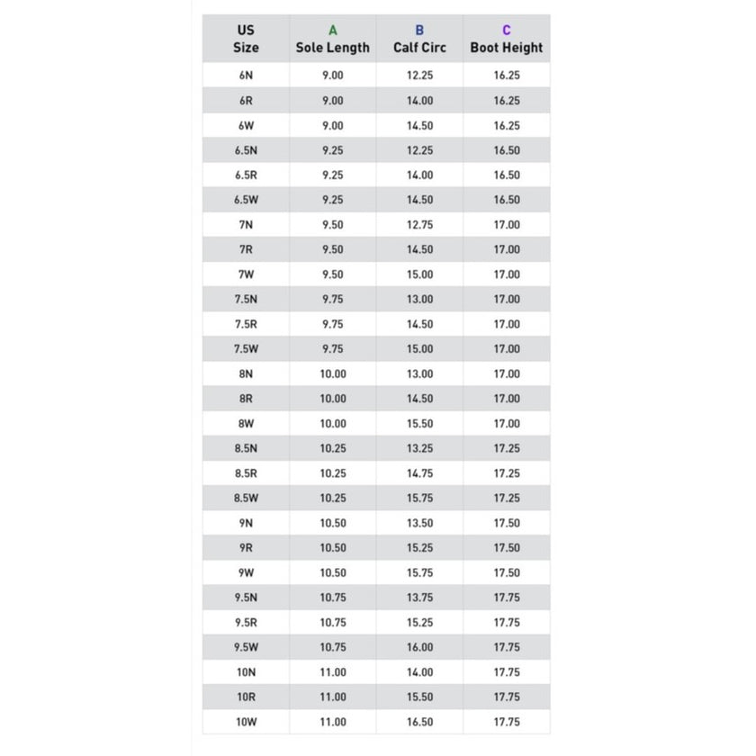 Equinavia Karolina Womens Leather Field Boots size chart