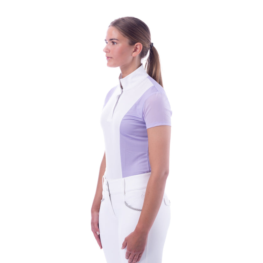 Equinavia Martha Women's Short Sleeved Show Shirt lavender left side 