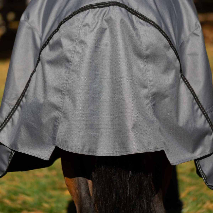 Equinavia Arktis Regular Neck Turnout Sheet - Carbon Gray Tail Cover.