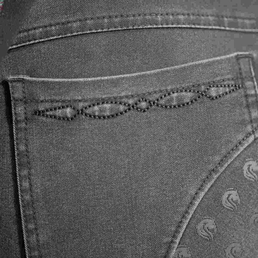 Equinavia Helena Womens Denim Full Seat Breeches black pocket