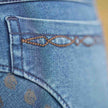 Equinavia Helena Womens Denim Full Seat Breeches showing pocket detail
