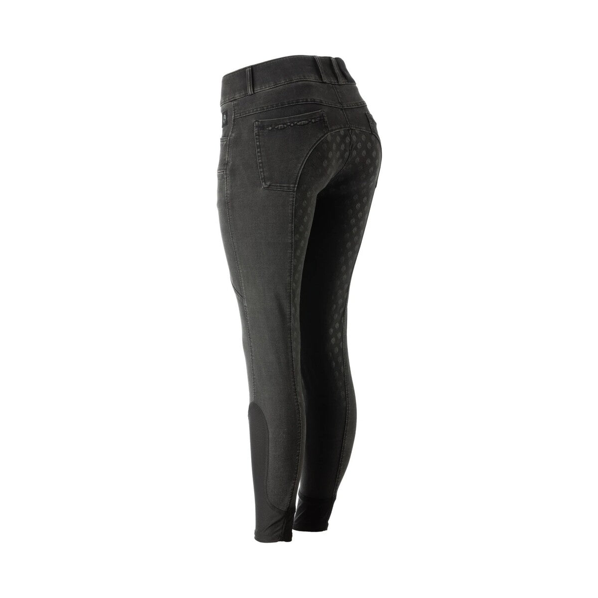 Equinavia Helena Womens Denim Full Seat Breeches in black side view