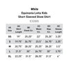 Equinavia Lotta Kid's Short Sleeved Show Shirt Size Chart