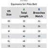 Equinavia Siri Polo Belt Size Chart