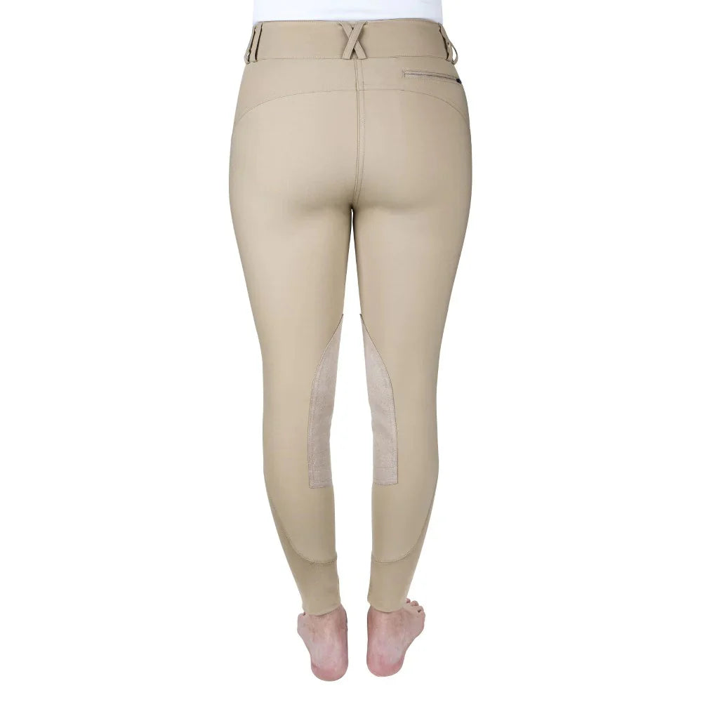 Equine Couture Charlotte Suede Knee Patch Breech back full view