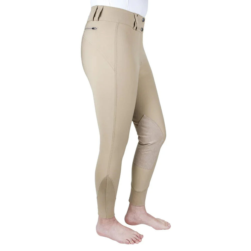Equine Couture Charlotte Suede Knee Patch Breech knee patch view