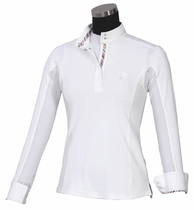 Equine Couture Ladies Cara Long Sleeve Show Shirt front view