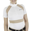 Equine Couture™ Women's Nicolette EquiCool Short Sleeve Show Shirt White Safari Front