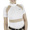 Equine Couture™ Women's Nicolette EquiCool Short Sleeve Show Shirt White Safari Front