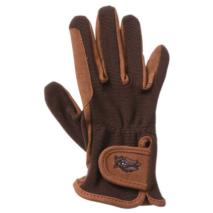 Equitare Kid's Embroidered Gloves chocolate