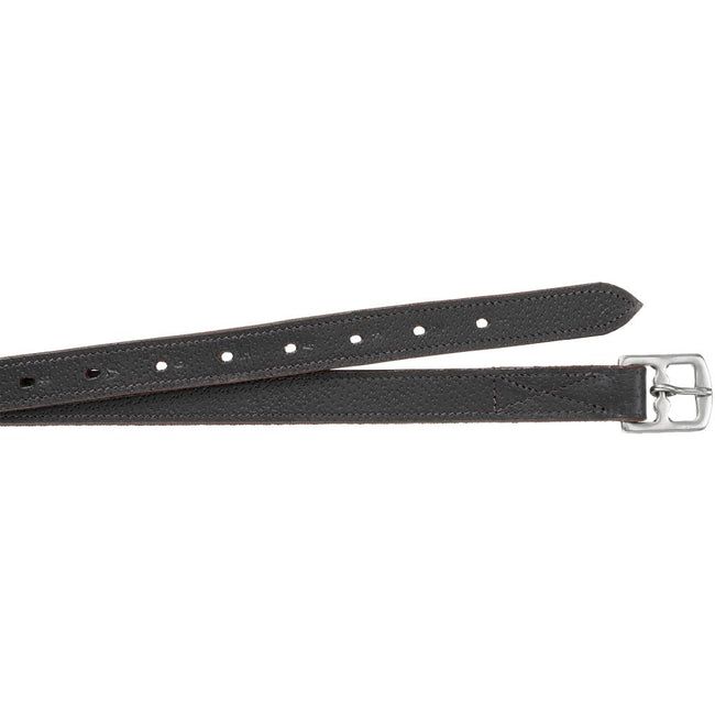 Equitare Cadence Leathers in brown with numbered holes.