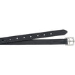 Equitare Cadence Leathers in black with numbered holes.