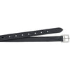 Equitare Cadence Leathers in black with numbered holes.