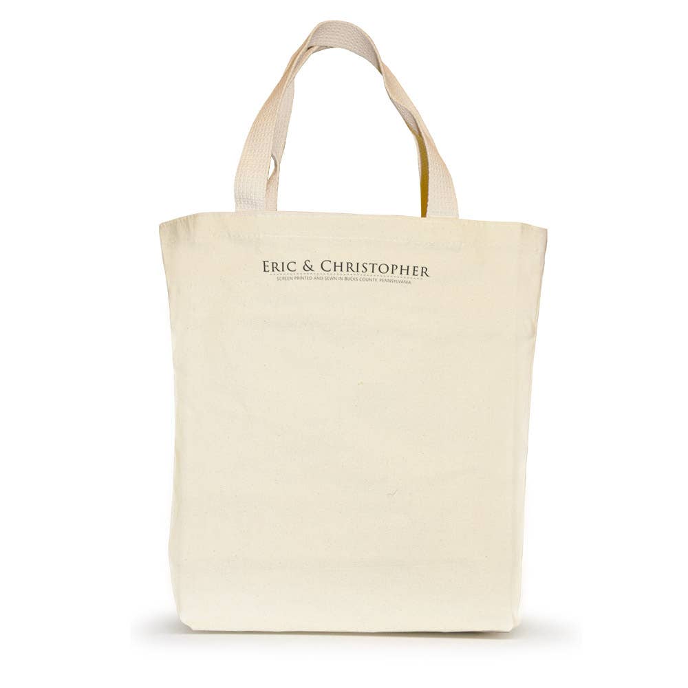 Eric & Christopher - Small Tote with Goat Head  on the front and brand name on plain back