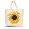 Eric & Christopher - Sunflower Large Tote front with writing - life is better local