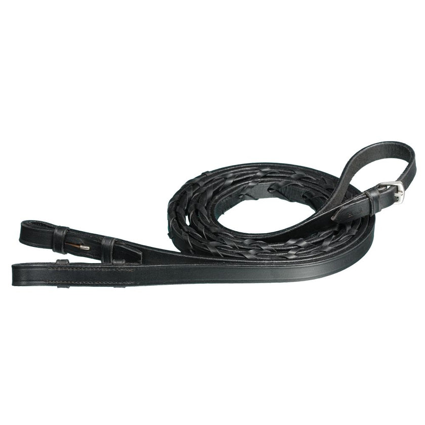 Extra Long Laced Rein black