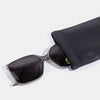 Faux Leather Sunglasses Sleeve opening detail
