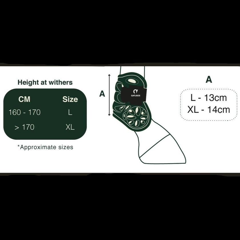 Gatusos® Air Fetlock Horse Boots size guide