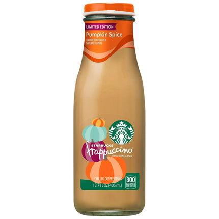 Starbucks Frappuccino Pumpkin Spice Latte Iced Coffee Drink Limited Edition, 13.7 fl oz Bottle