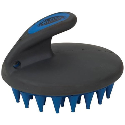 Weaver Palm Held Coarse Curry with Large Rubber Bristles in french blue gray