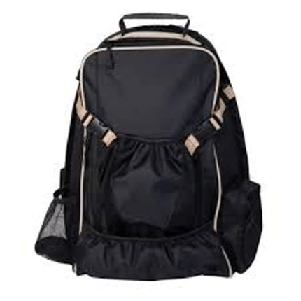 Black backpack with beige accents -Gastby All-Purpose Riding Backpack