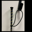 Gatsby English Riding Crop showing a close up of the handle in navy with yellow accents