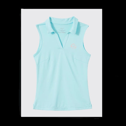 Girls' UPF 50+ Sleeveless Sun Shirt light blue