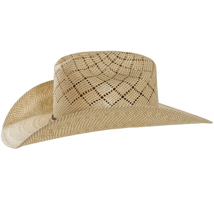 American Hat Makers Gunman Straw Cowboy Hat side view